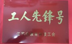 江苏省教育科技工会工人先锋号奖牌