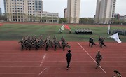 我院新生军训方队参加南通大中专院校学生军训汇报展演喜获团体二等奖