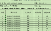 关于2023年8月28日汽车维修工等级认定成绩通知