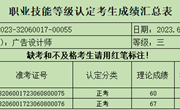 关于2023年6月8日广告设计师等级认定成绩通知（2）