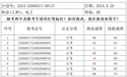 2024年9月28日2024-32060017-00137批次电工四级成绩公示