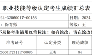 2024年11月17日2024-32060017-00156批次保育师五级成绩公示