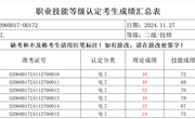 2024年11月27日2024-32060017-00172批次电工二级技师成绩公示
